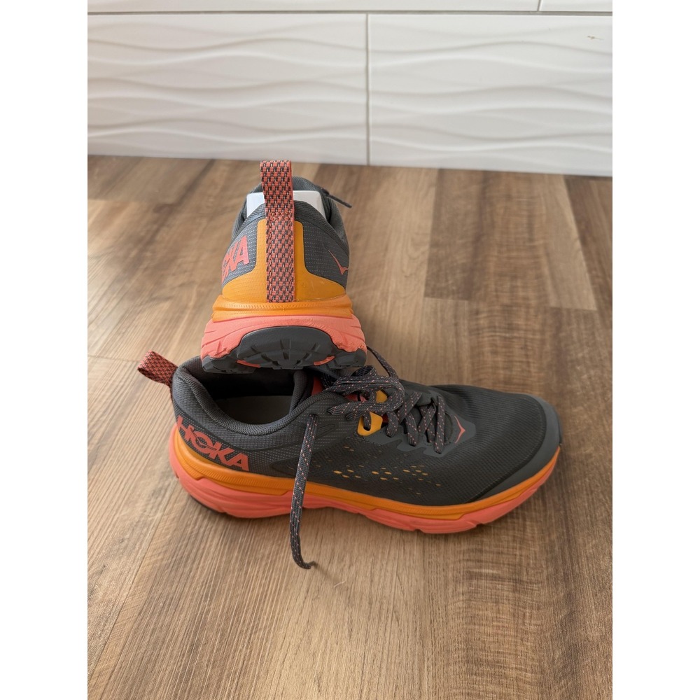Hoka One One Challenger ATR 6 Shoes Womens 9.5 Gray Orange Trail Sneakers GREAT - Picture 6 of 9